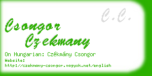 csongor czekmany business card